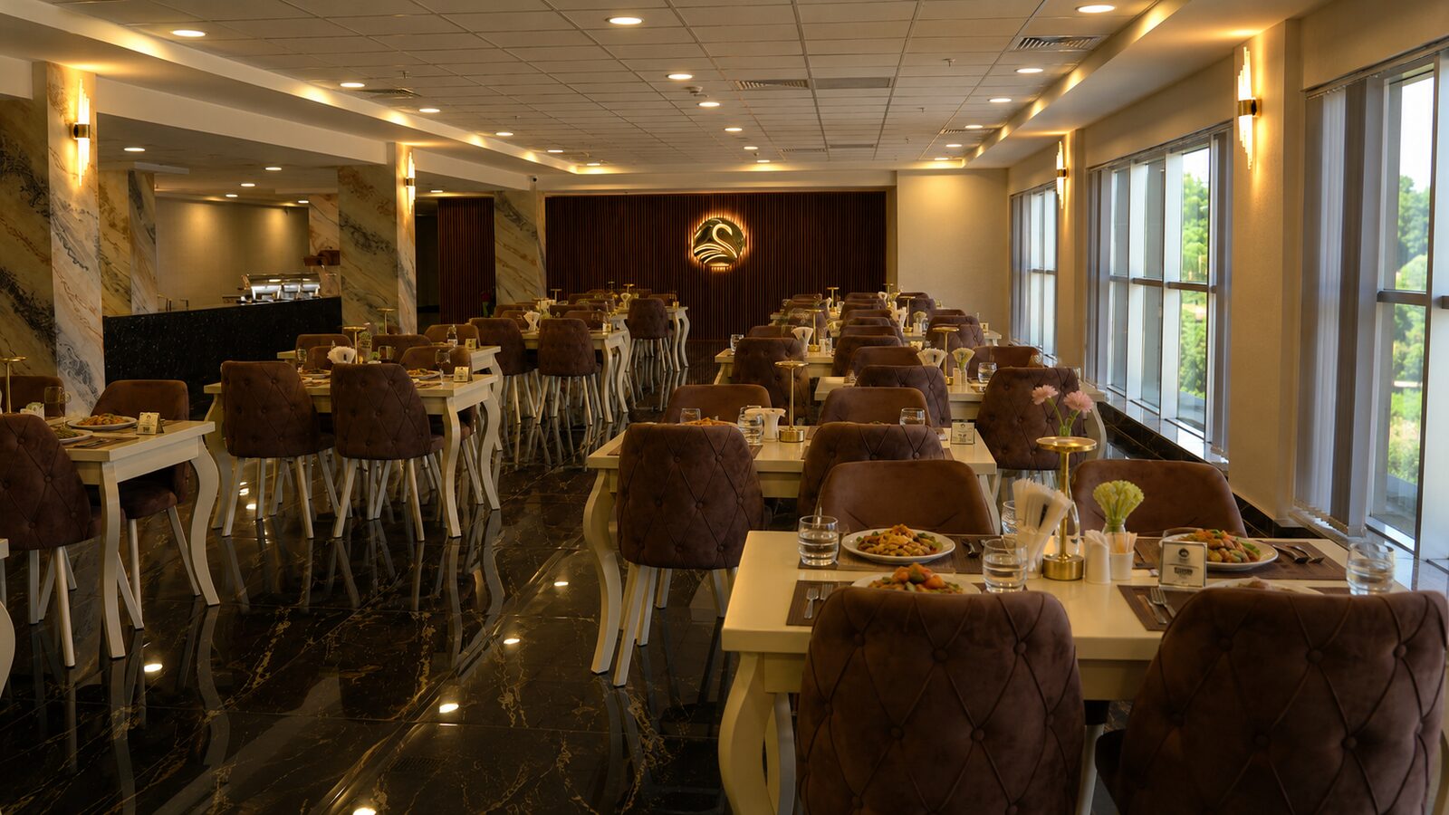 Swan Hotel Kayseri restoran salonu genel görünüm
