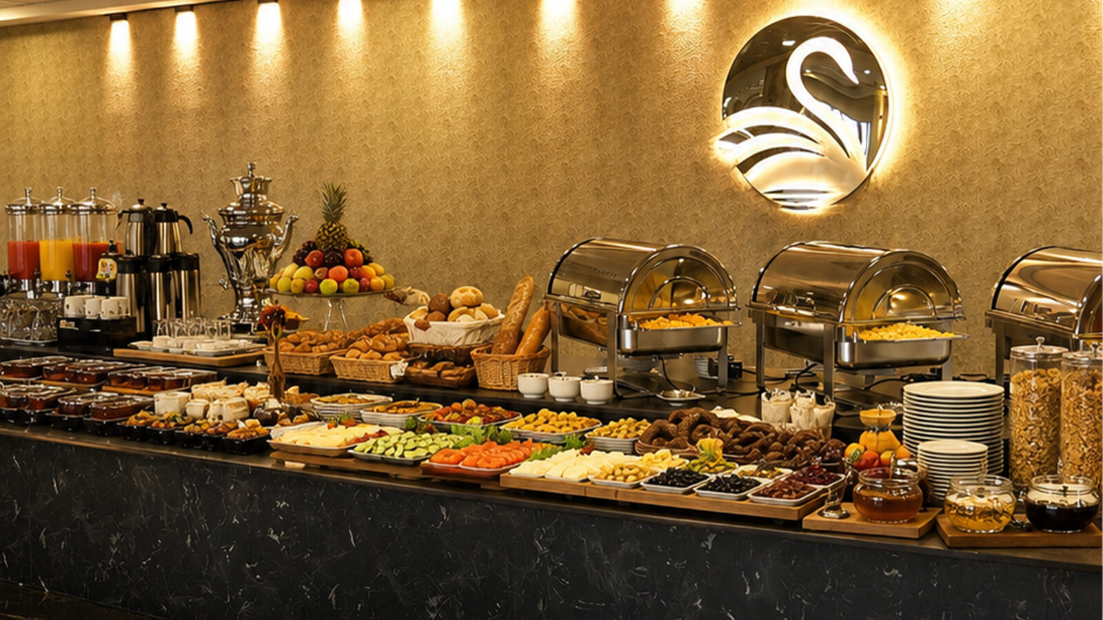 Swan Hotel Kayseri zengin kahvaltı büfesi